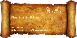 Martini Alba névjegykártya
